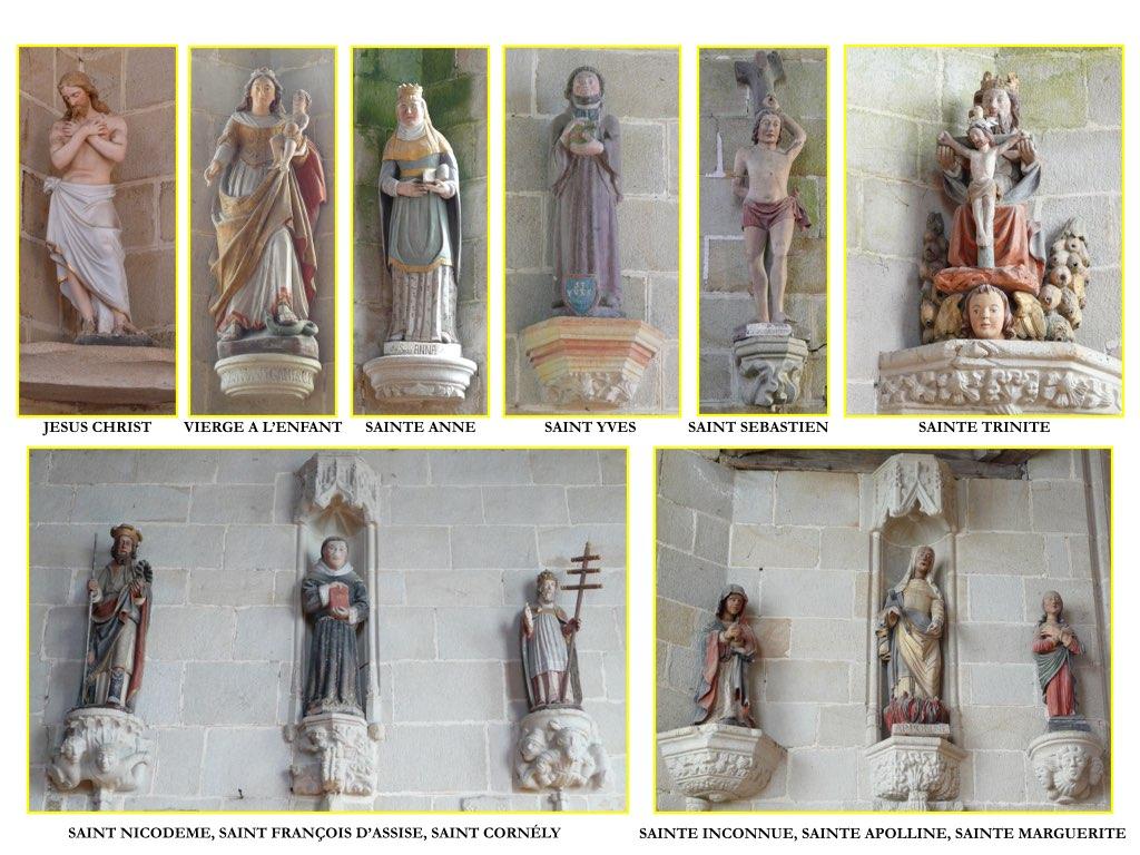 5 statues saints